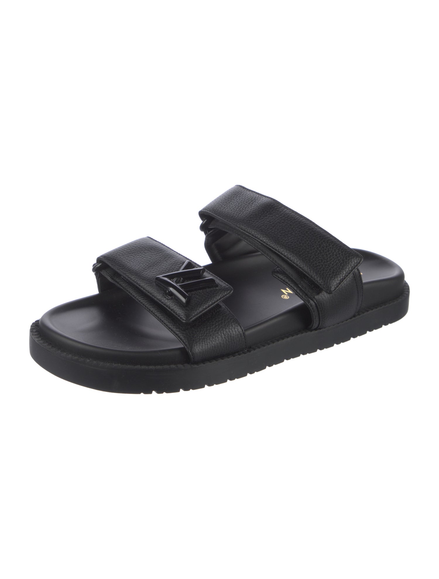 Louis Vuitton LV Monogram Leather Slides