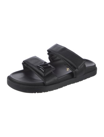 Louis Vuitton LV Monogram Leather Slides