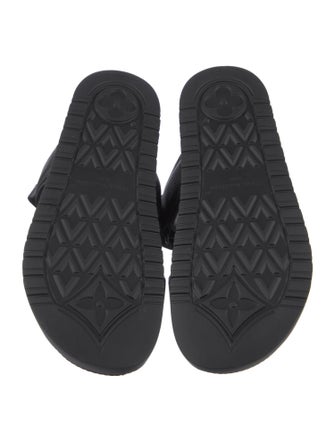 Louis Vuitton LV Monogram Leather Slides