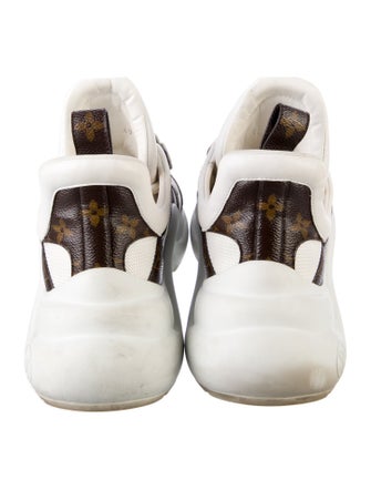 Louis Vuitton LV Monogram Leather Trim Embellishment Chunky Sneakers