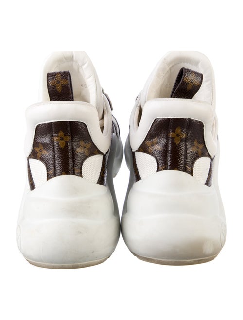 Louis Vuitton LV Monogram Leather Trim Embellishment Chunky Sneakers