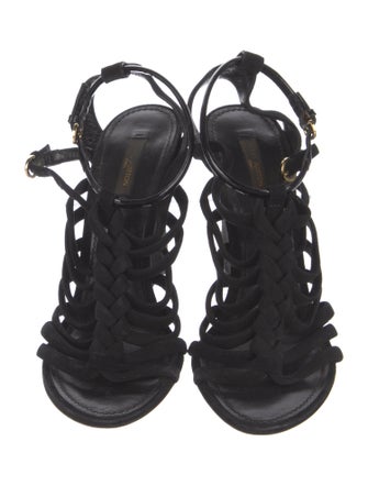 Louis Vuitton LV Monogram Suede Gladiator Sandals