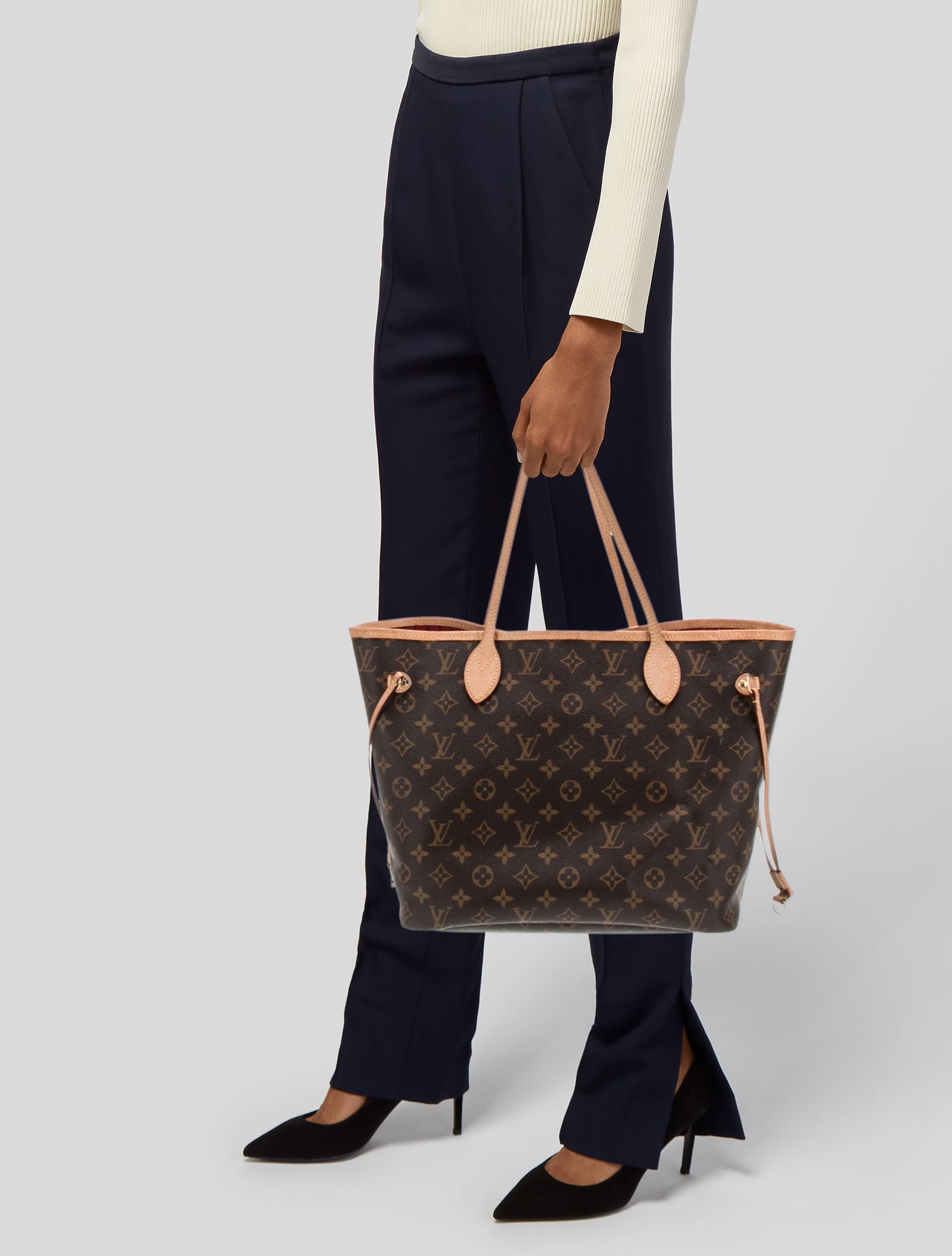 Louis Vuitton LV Monogram Neverfull w/Pouch MM