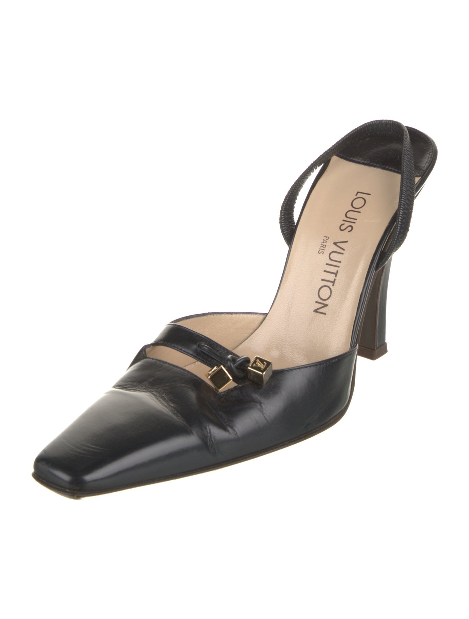 Louis Vuitton Leather Slingback Pumps