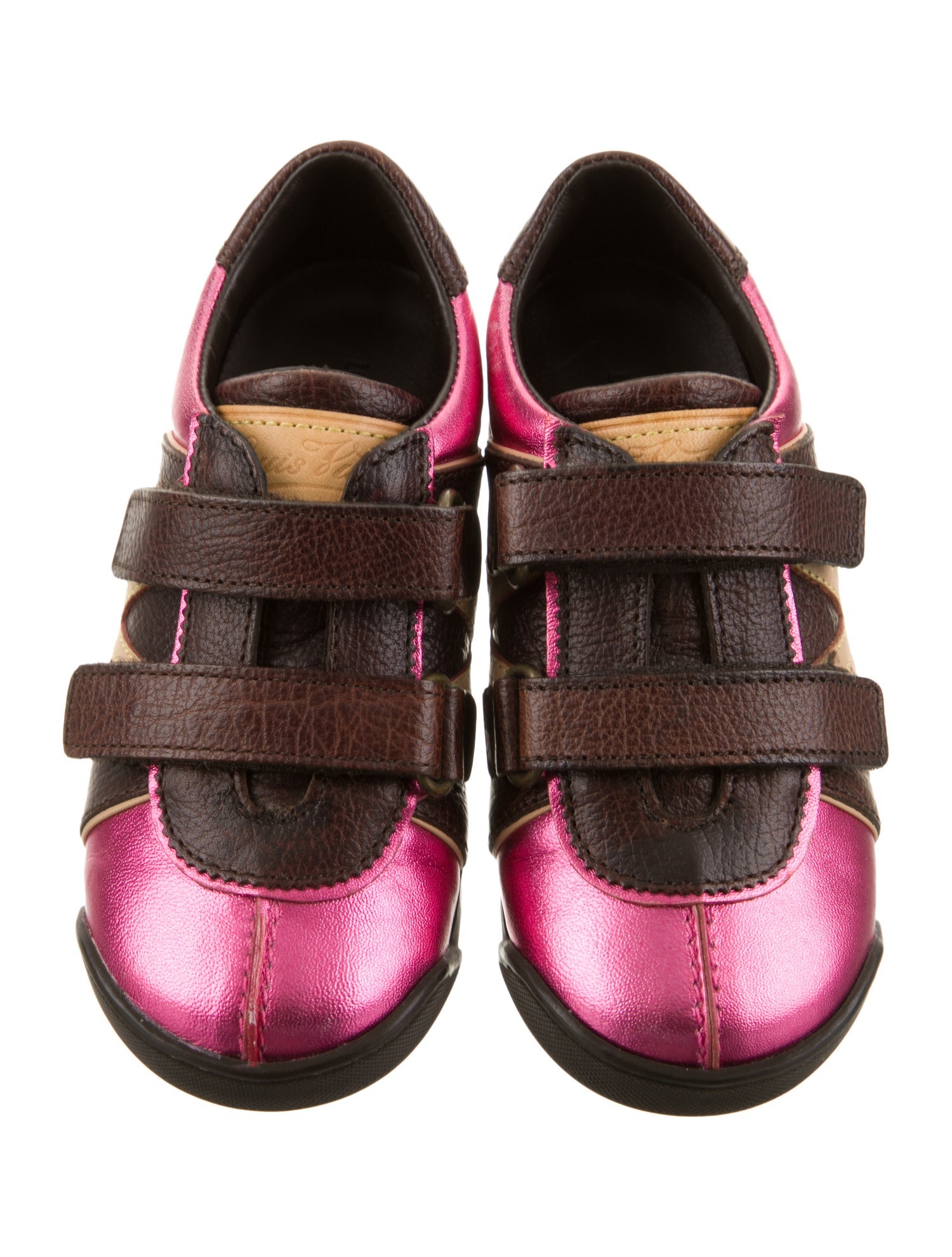 Louis Vuitton Kids' Metallic Leather Sneakers