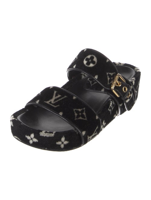 Louis Vuitton Monogram Idylle Pattern Velvet Slides