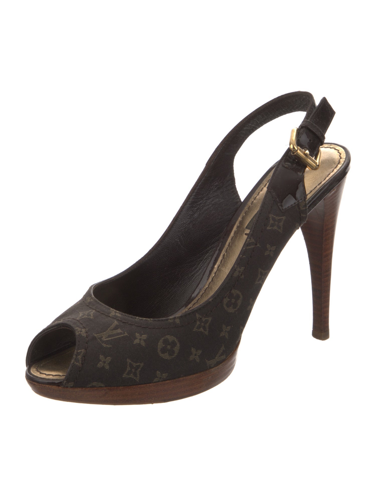 Louis Vuitton LV Monogram Canvas Slingback Pumps