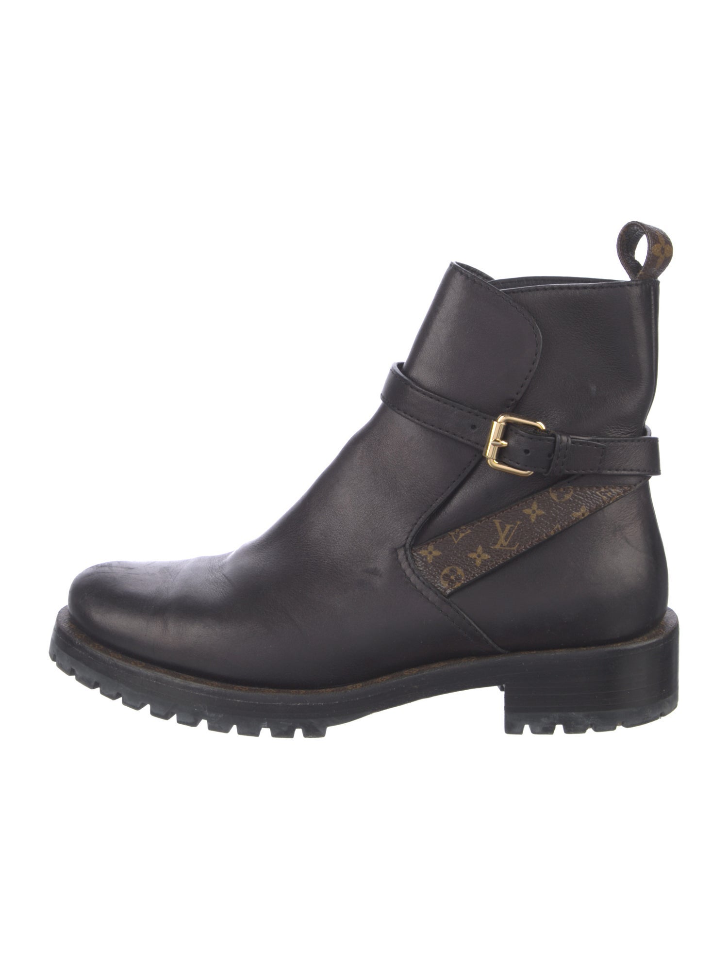 Louis Vuitton Leather Moto Boots