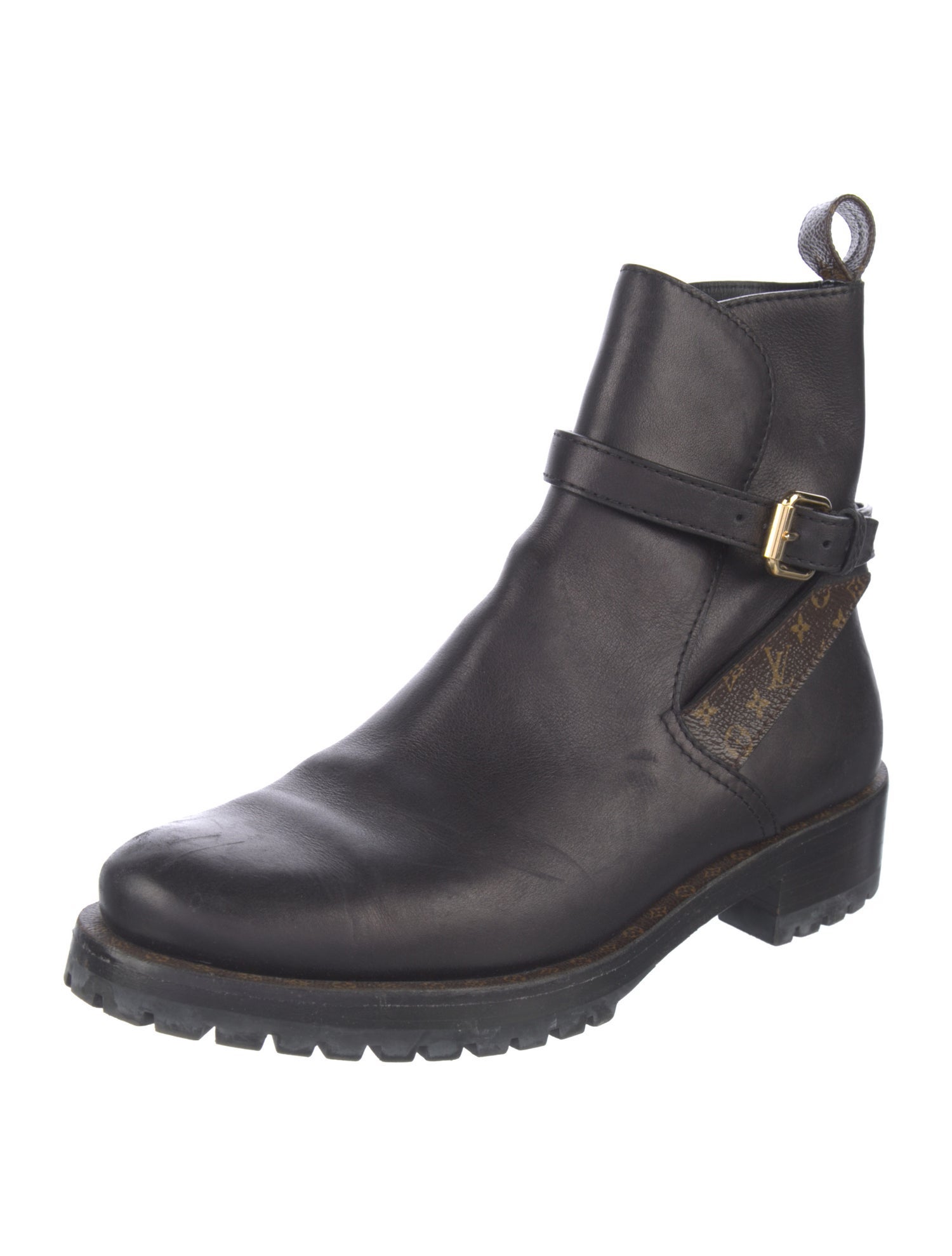 Louis Vuitton Leather Moto Boots