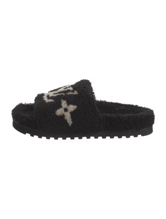 Louis Vuitton Shearling Printed Slides