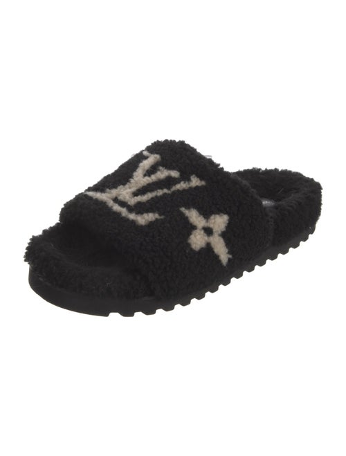 Louis Vuitton Shearling Printed Slides