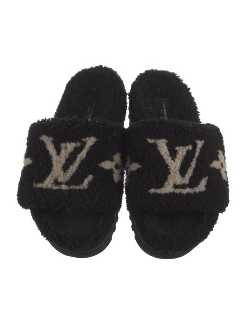 Louis Vuitton Shearling Printed Slides