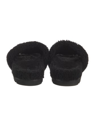 Louis Vuitton Shearling Printed Slides