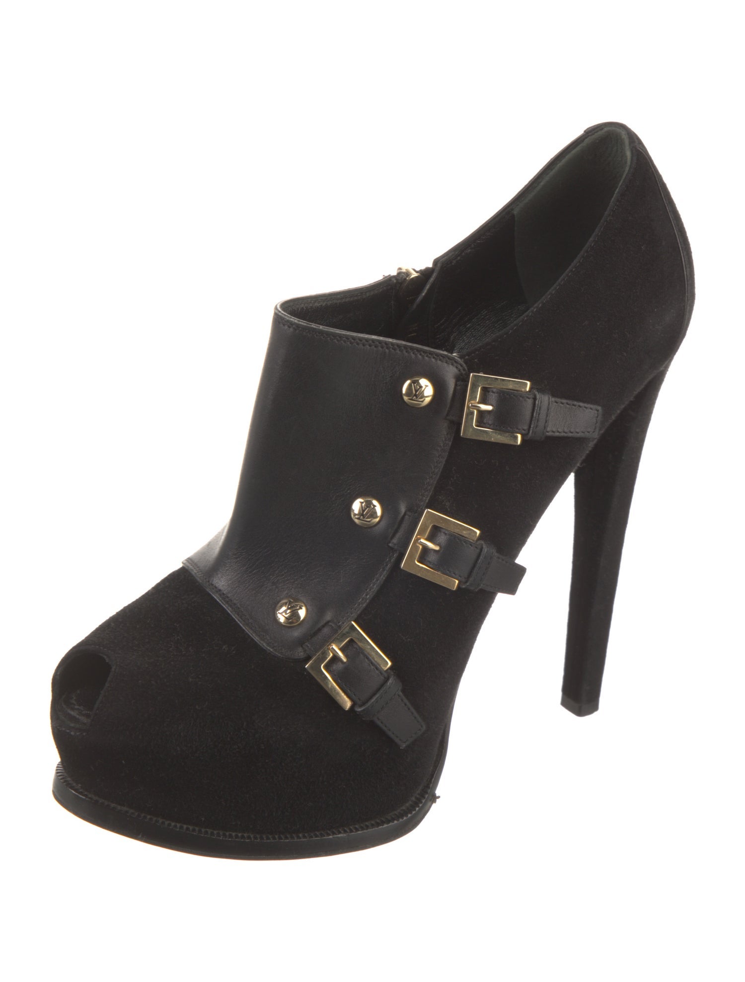 Louis Vuitton LV Monogram Suede Pumps