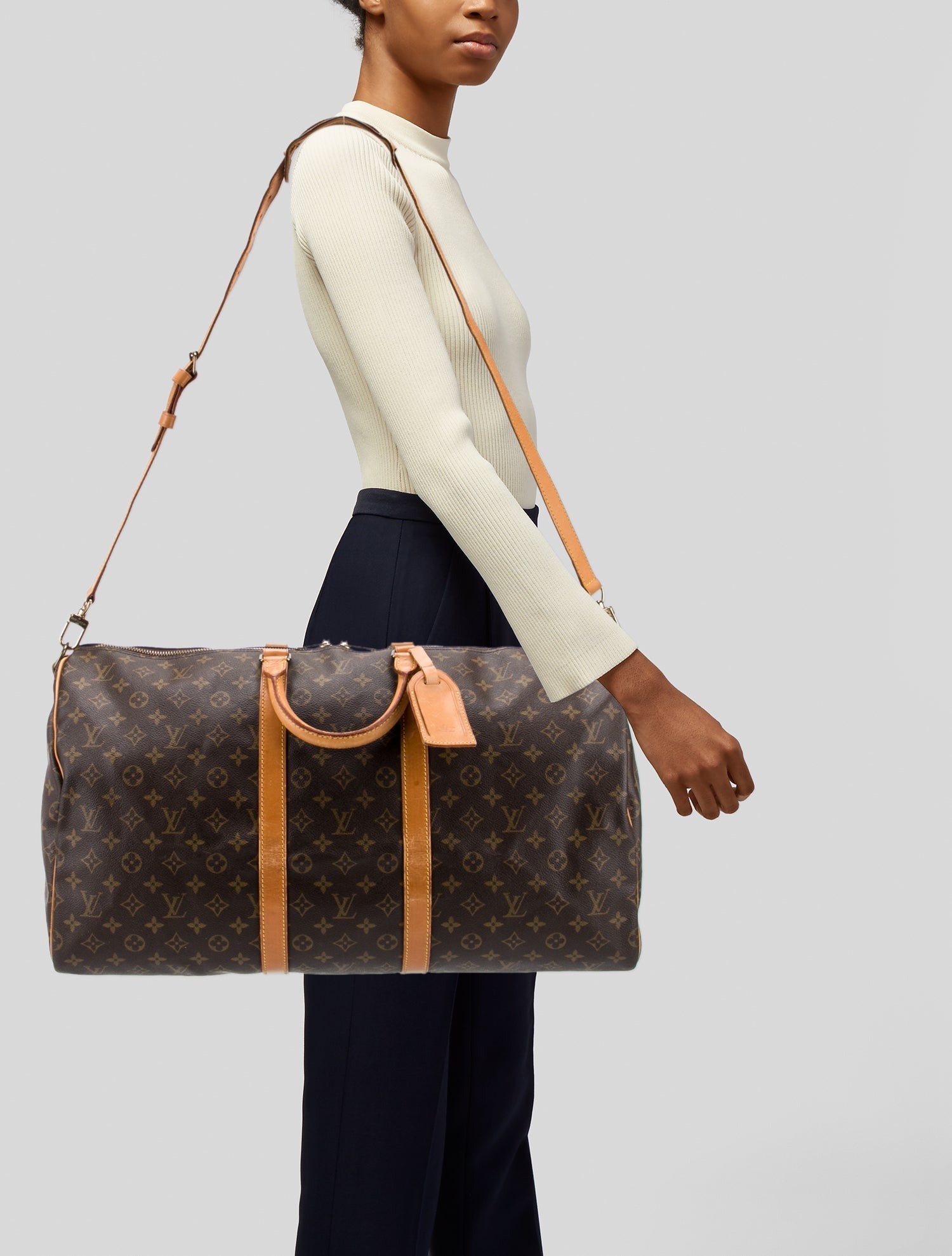 Louis Vuitton LV Monogram Keepall Bandouliere 55 Vintage