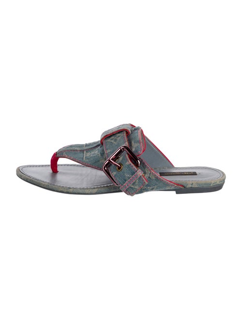 Louis Vuitton Monogram Pattern Denim Slides