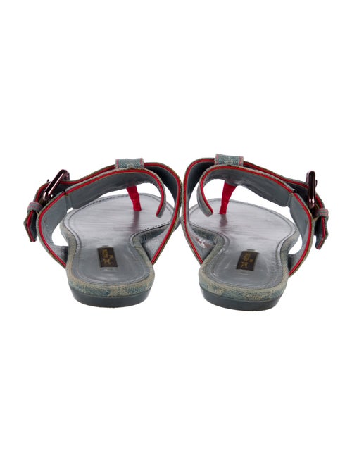 Louis Vuitton Monogram Pattern Denim Slides