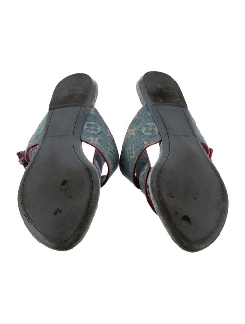 Louis Vuitton Monogram Pattern Denim Slides