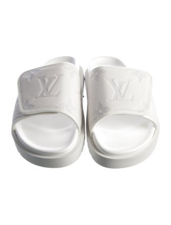 Louis Vuitton Leather Patterned Slides