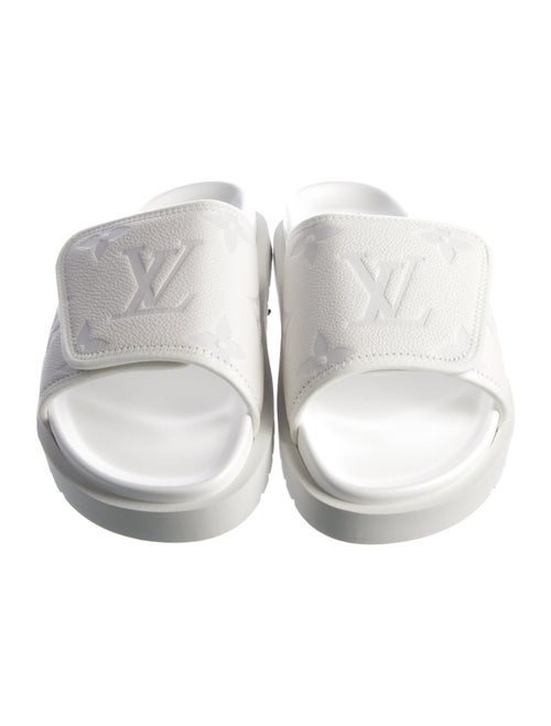 Louis Vuitton Leather Patterned Slides