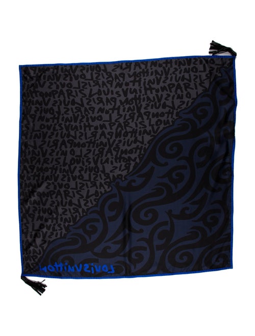 Louis Vuitton Silk Graffiti Print Scarf