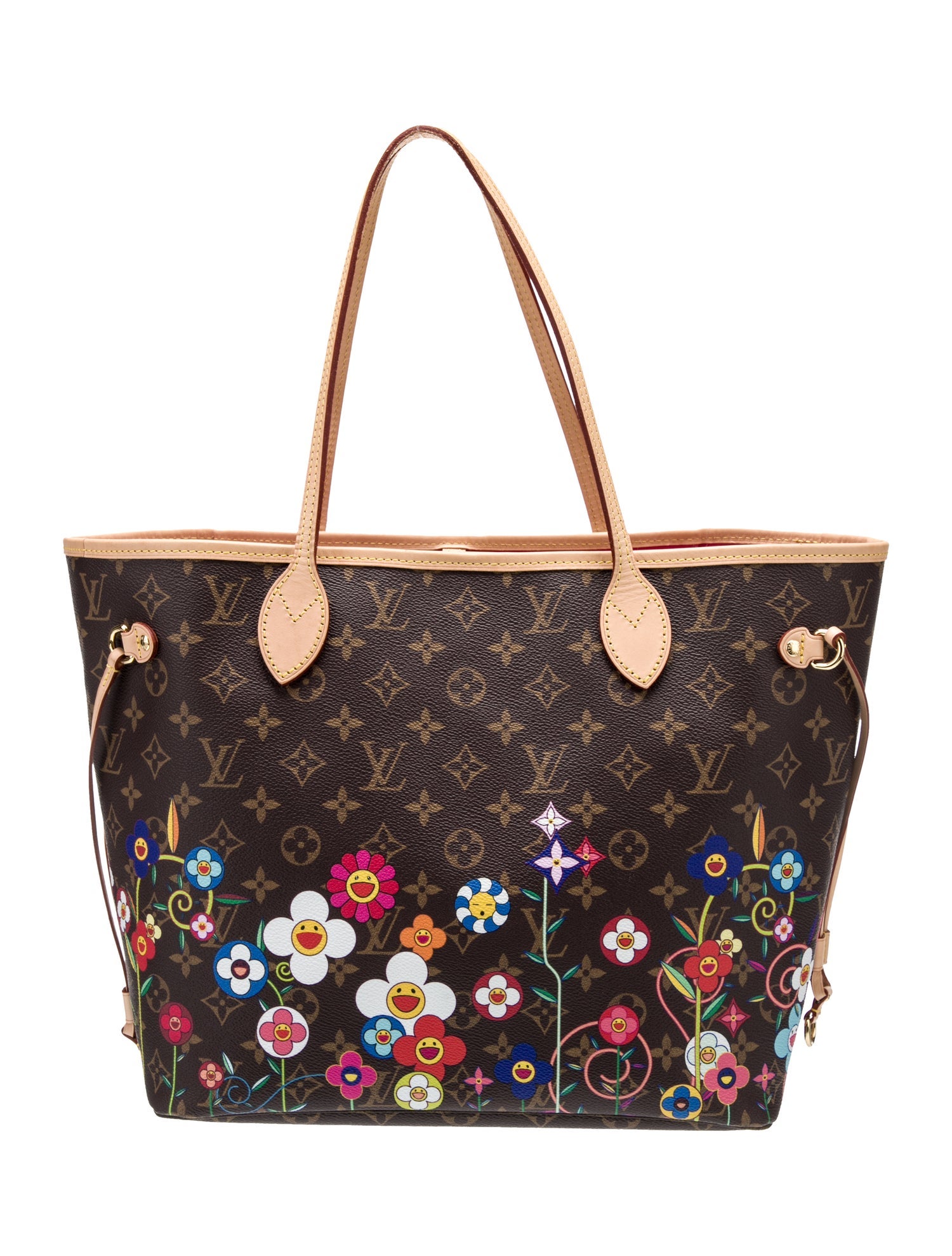 Louis Vuitton LV Monogram Flowers Neverfull w/Pouch MM 2025