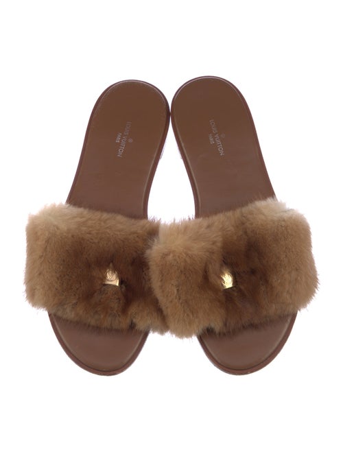 Louis Vuitton Mink Fur Trim Slides