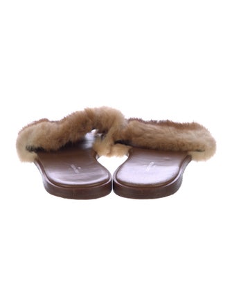 Louis Vuitton Mink Fur Trim Slides