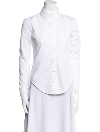 Louis Vuitton Long Sleeve Button-Up Top
