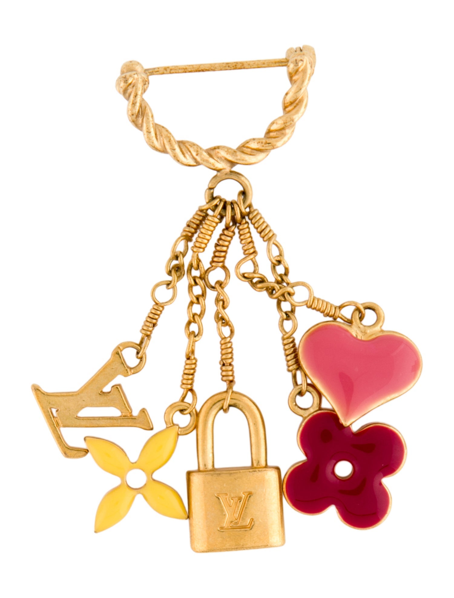 Louis Vuitton Enamel Sweet Monogram Brooch