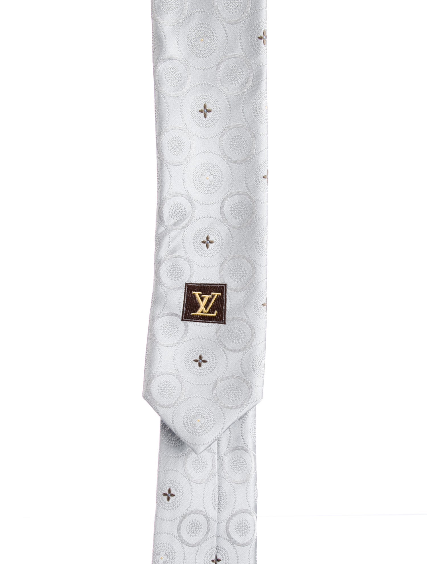 Louis Vuitton Pattern Print Silk Tie
