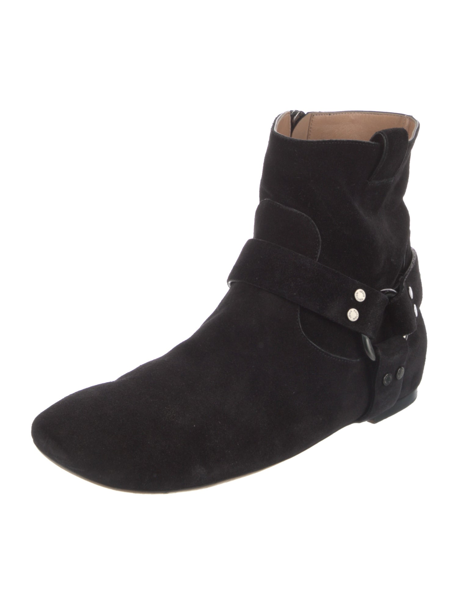 Louis Vuitton Suede Moto Boots