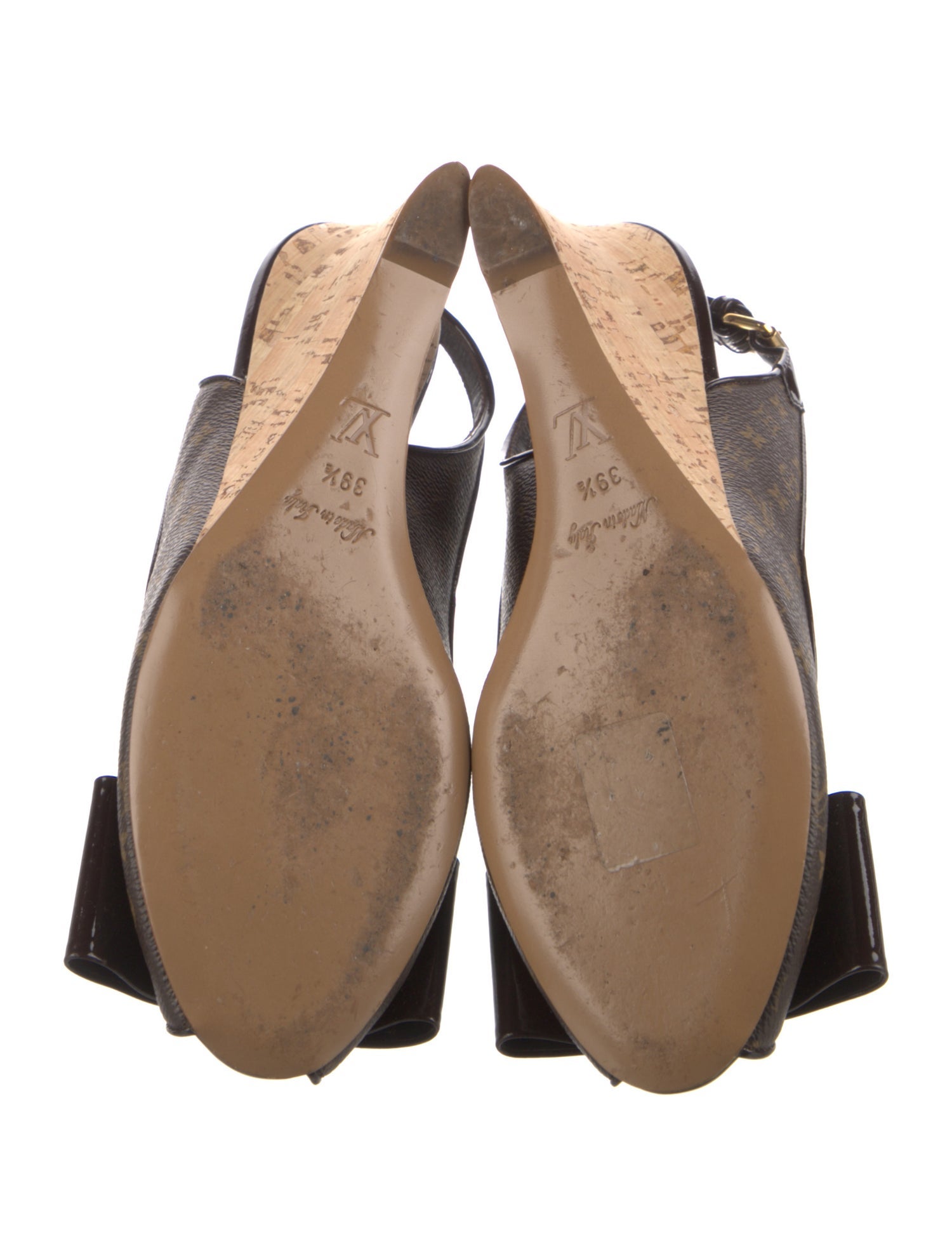 Louis Vuitton LV Monogram Bow Accents Slingback Pumps