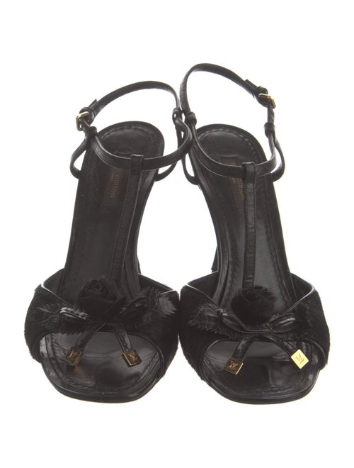 Louis Vuitton Leather T-Strap Sandals
