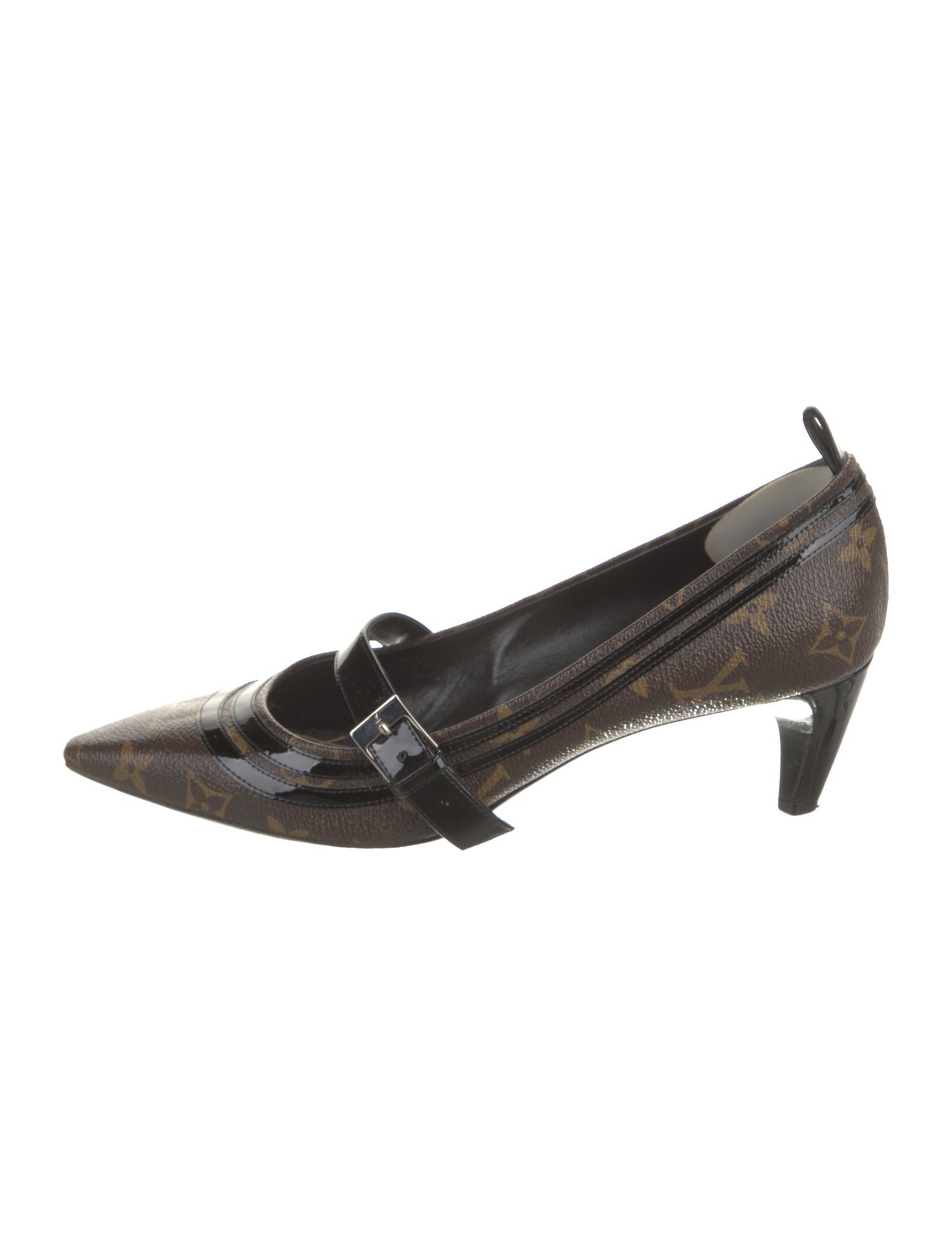 Louis Vuitton Monogram Idylle Pattern Leather Trim Embellishment Pumps