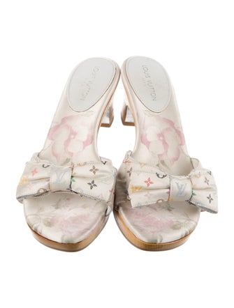 Louis Vuitton Satin Printed Slides