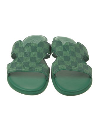 Louis Vuitton Plaid Print Slides