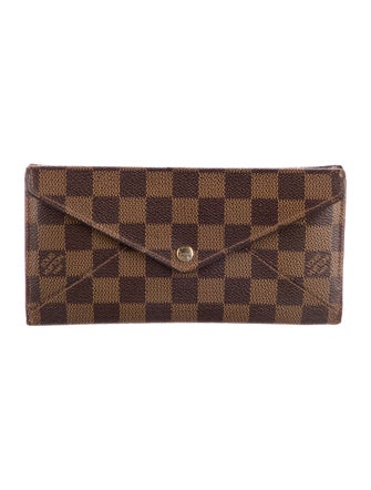 Louis Vuitton 2011 Damier Ebene Pattern Origami Long Wallet