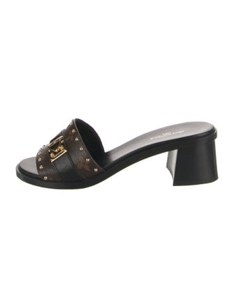 Louis Vuitton LV Monogram Studded Accents Slides