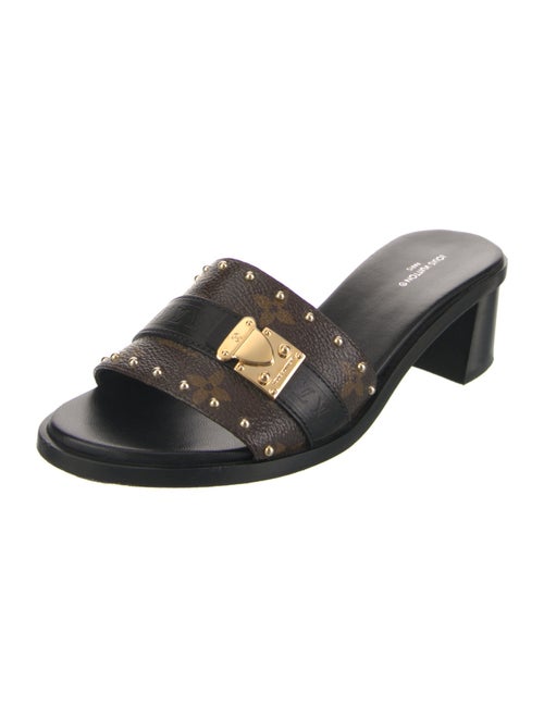 Louis Vuitton LV Monogram Studded Accents Slides