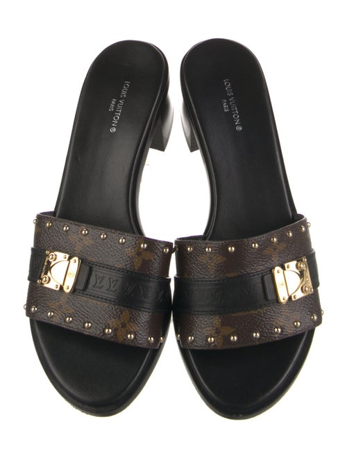 Louis Vuitton LV Monogram Studded Accents Slides