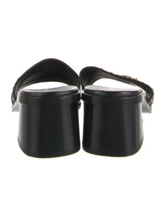 Louis Vuitton LV Monogram Studded Accents Slides