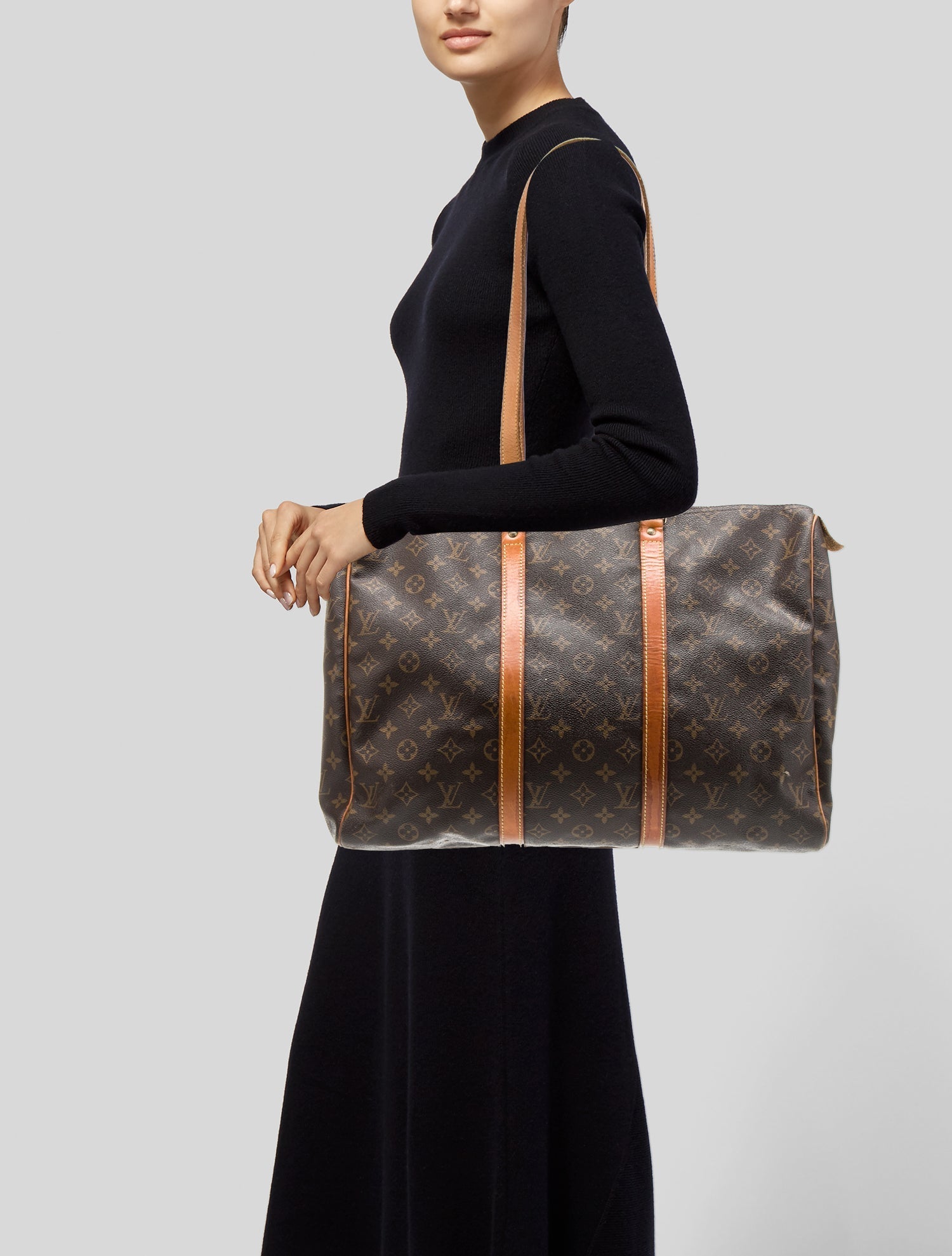 Louis Vuitton Coated Canvas Keepall Bandouliere 55