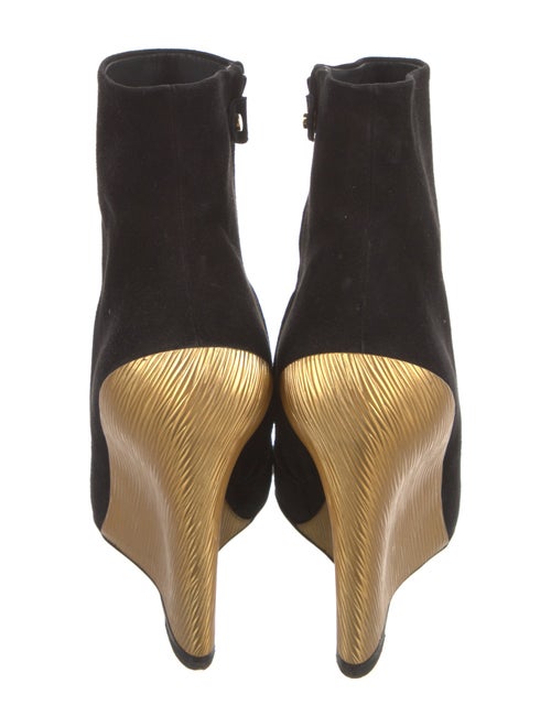 Louis Vuitton Suede Cutout Accent Sock Boots