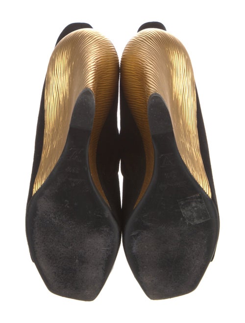 Louis Vuitton Suede Cutout Accent Sock Boots