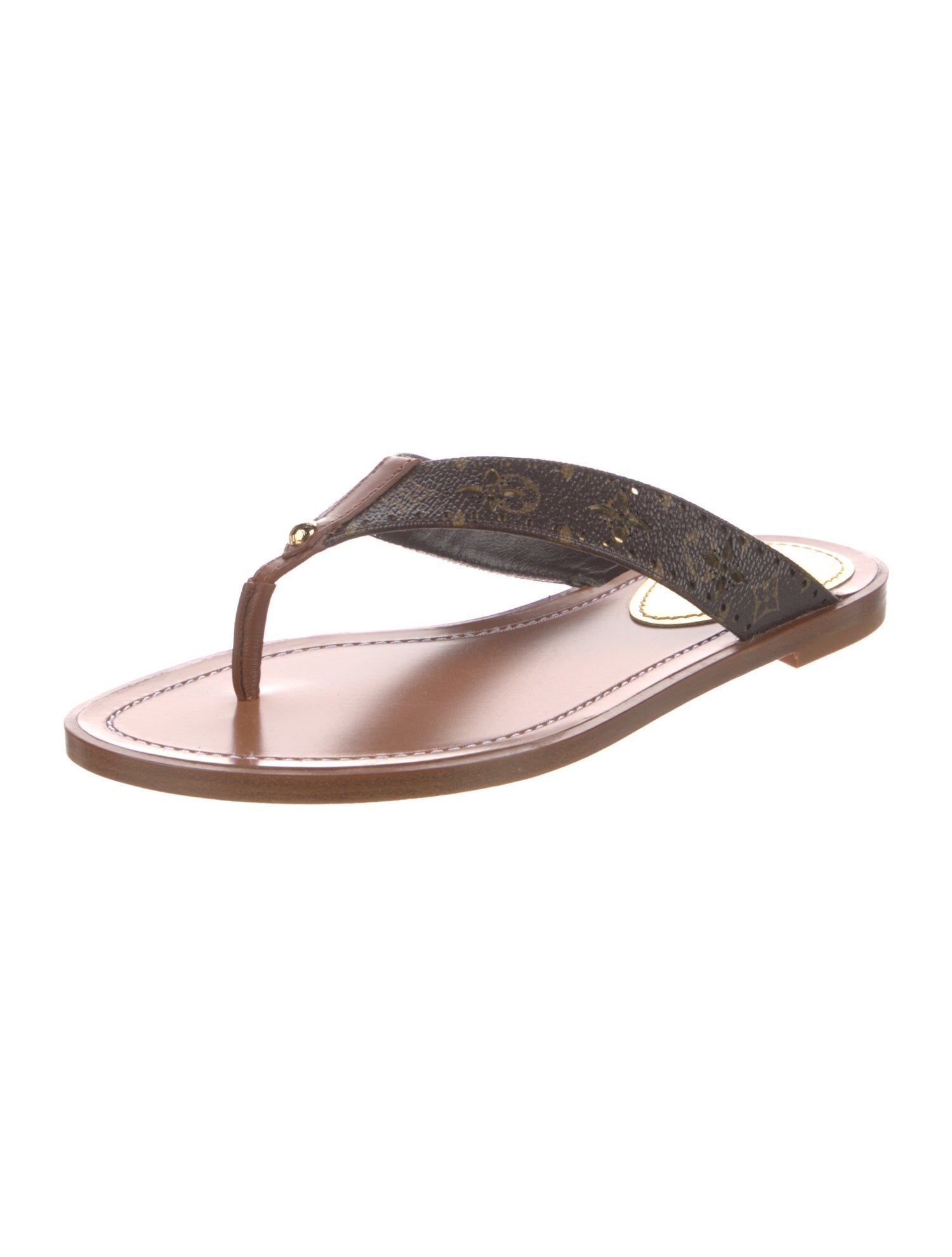 Louis Vuitton 2022 LV Monogram T-Strap Sandals
