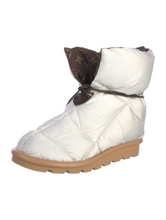 Louis Vuitton LV Monogram Nylon Lace-Up Boots