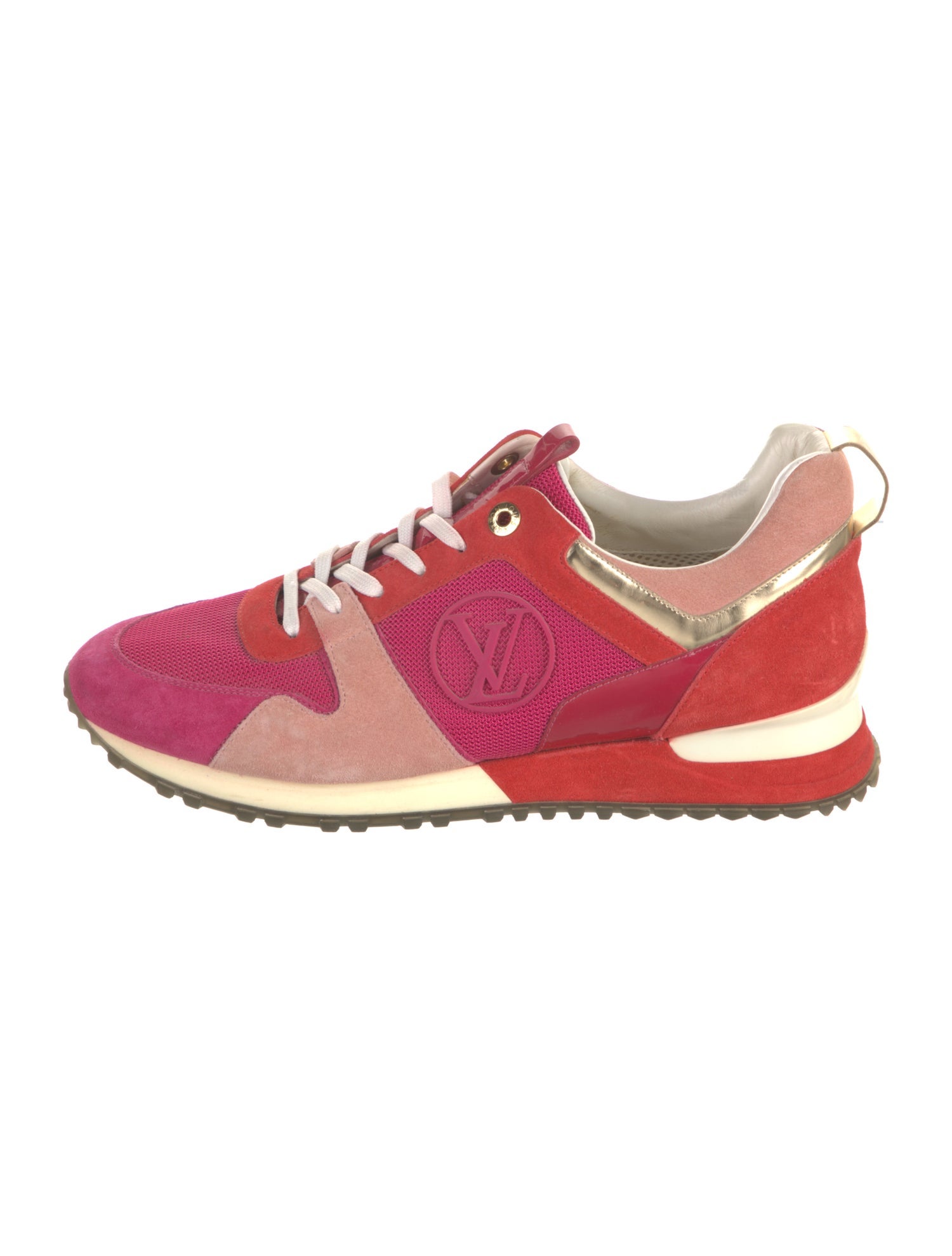 Louis Vuitton Suede Colorblock Pattern Sneakers