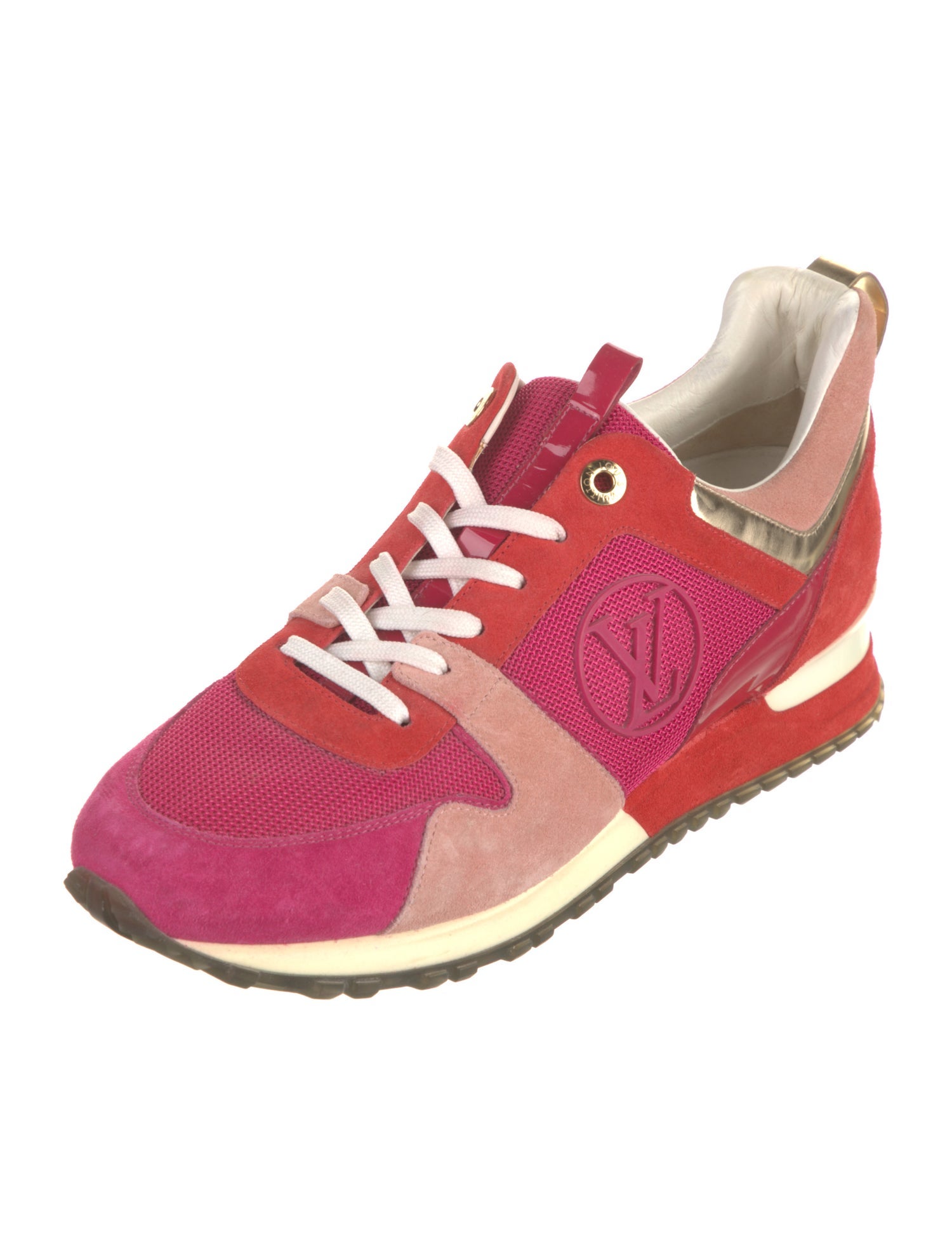 Louis Vuitton Suede Colorblock Pattern Sneakers