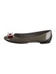 Louis Vuitton Patent Leather Bow Accents Flats
